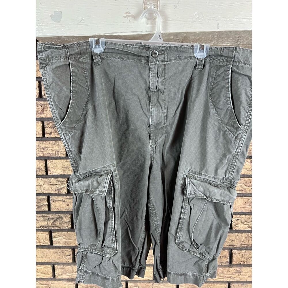 Roundtree & Yorke Men's Classic Fit 9" Inseam‎ Stretch Cargo Shorts Khaki 44
